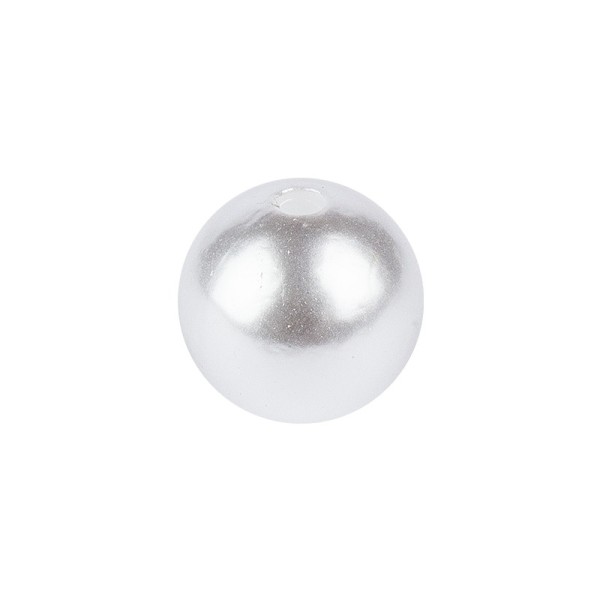 Perlen, Perlmutt, Ø 14mm, weiß, 120g
