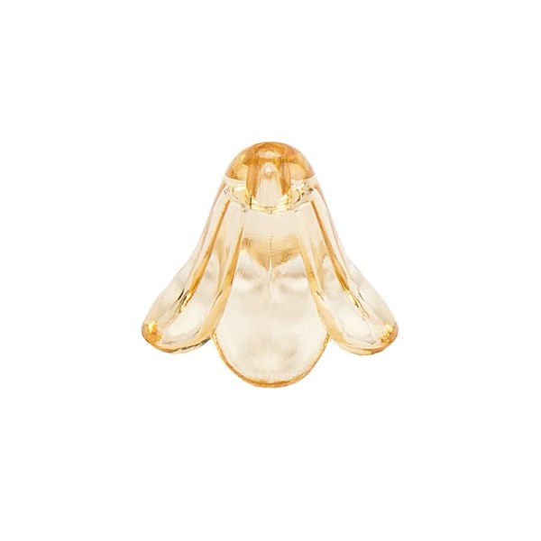 Blütenkelche, 1,3cm x 1,5cm, apricot, 15 Stück