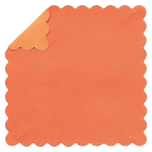DuoColor Stanz-Faltpapiere, 10 x 10 cm, orange, Wellenrand, 100 Blatt