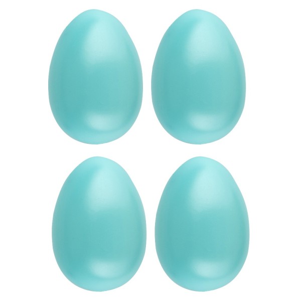 Deko-Eier, Ø 5,5cm, 8cm hoch, pastelltürkis, 4 Stück