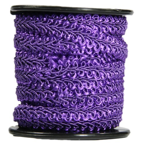 Bordürenband, Stoff, edle Schlaufen, 9mm x 10m, violett