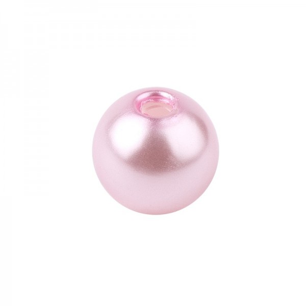 Perlmutt-Perlen, Ø8 mm, 100 Stück, pastell-rosa