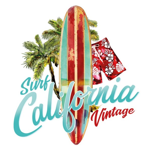 Color Bügeltransfers, DIN A4, Surf California Sport & Hobby