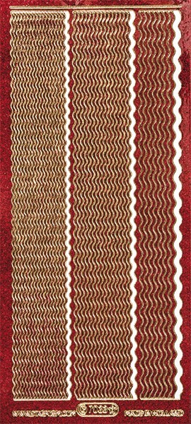 Microglitter-Sticker, Wellen-Linien, 3 Breiten, rot