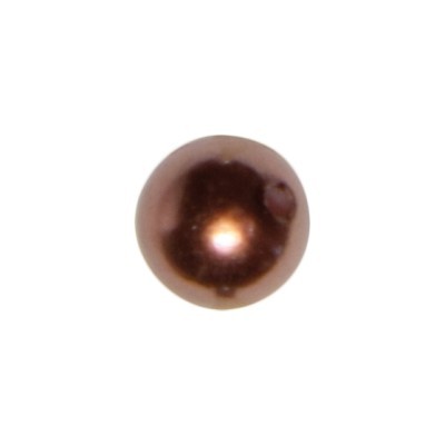 Perle, Ø 0,6cm, 50 Stück, kupferbraun