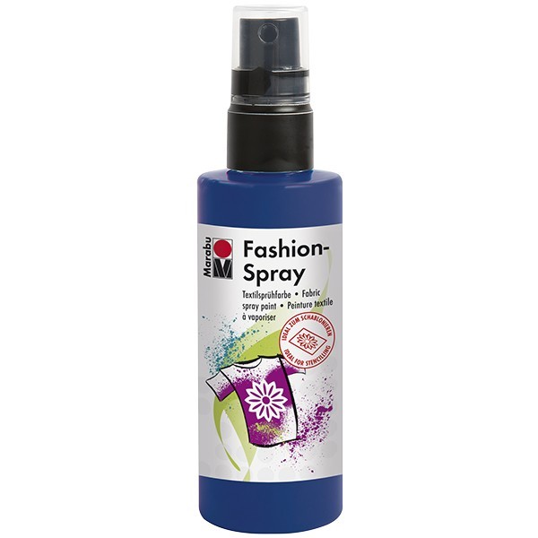 Marabu Fashion-Spray/Textil-Sprühfarbe, 100ml, nachtblau