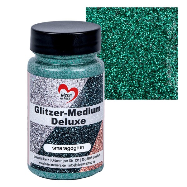 Glitzer-Medium Deluxe, smaragdgrün, 90ml