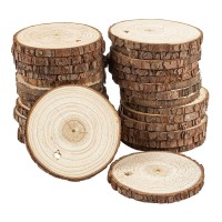 Baumscheiben, Ø 6cm bis 7cm, 0,6cm stark, 30 Stück HolzDeko Deko