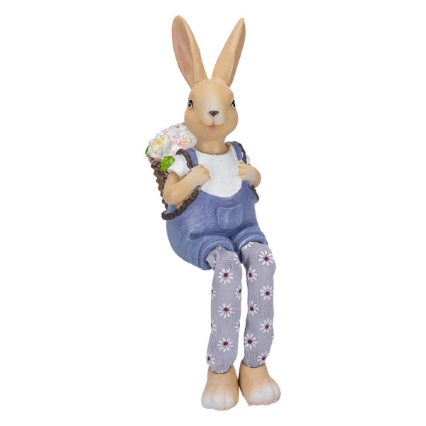 Hase mit Schlenkerbeinen, Kantenhocker, flieder