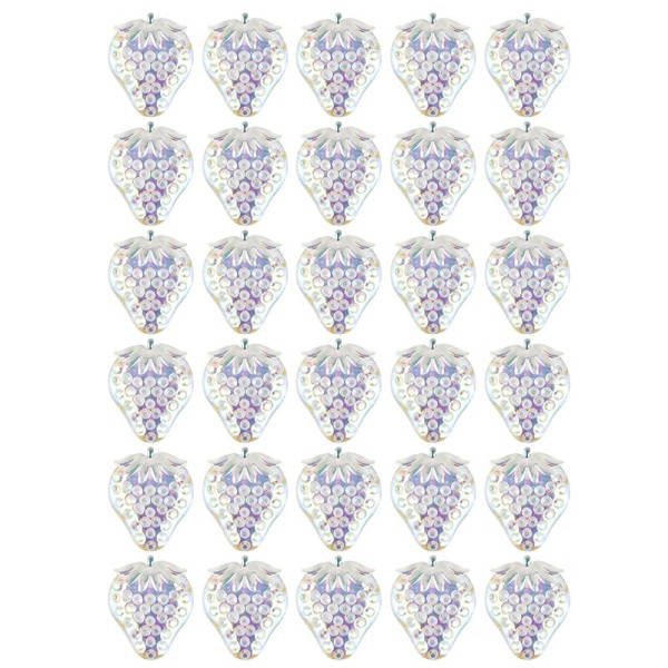 Kristallkunst-Schmucksteine, Erdbeere, 1,7cm x 2,1cm, transparent, klar, irisierend, 30 Stück