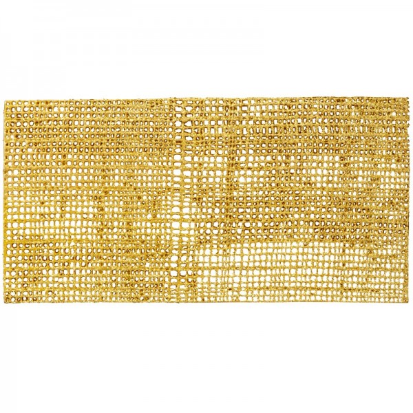 Wachsnetz, 20x10cm, gold mit Glitter