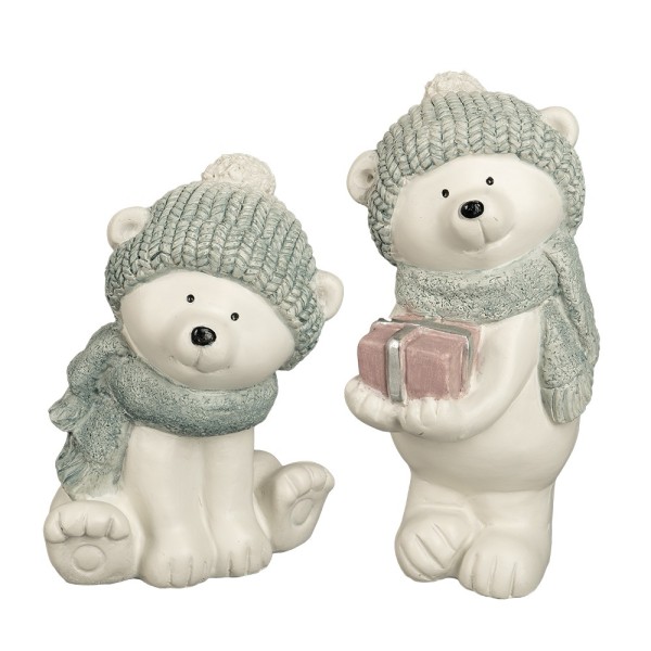 Deko-Figuren, Eisbären, 14cm / 16cm hoch, 2 Stück