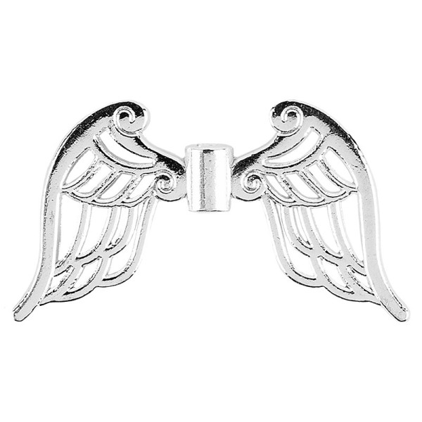 Filigrane Engelsflügel, Design 4, 3cm, silber, 15 Stück