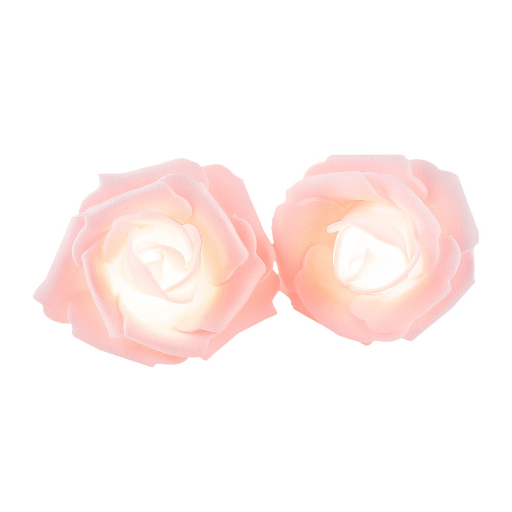 LED-Lichterkette, Rosen, rosa, 20 Leucht-Deko LED | Deko- Herz mit Warmweiß | | & in & Lichterketten | Ideen Geschenkartikel LED-Lämpchen