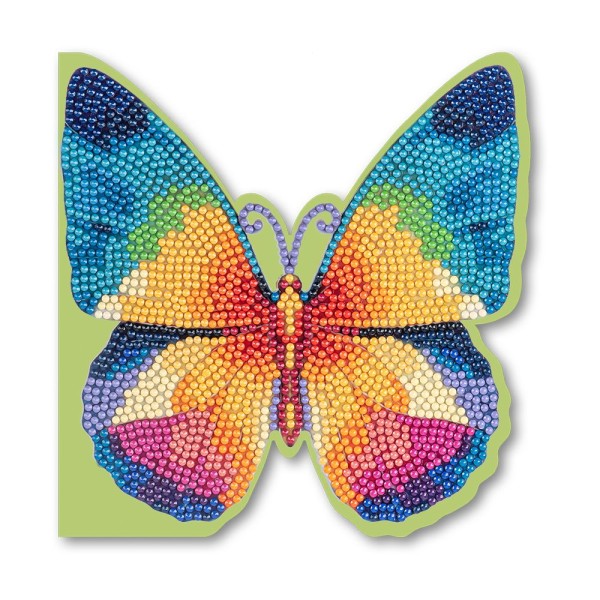 Diamond-Painting-Grußkarte, Schmetterling 2, inkl. Einleger & Umschlag