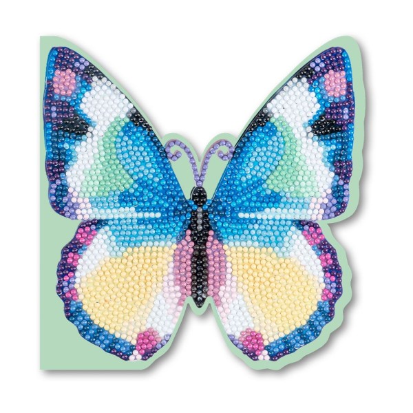 Diamond-Painting-Grußkarte, Schmetterling 1, inkl. Einleger & Umschlag