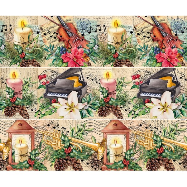 Zauberfolien, Nostalgie-Musik, Schrumpffolien für Ø 8cm, 7,5cm hoch, 6 Stück