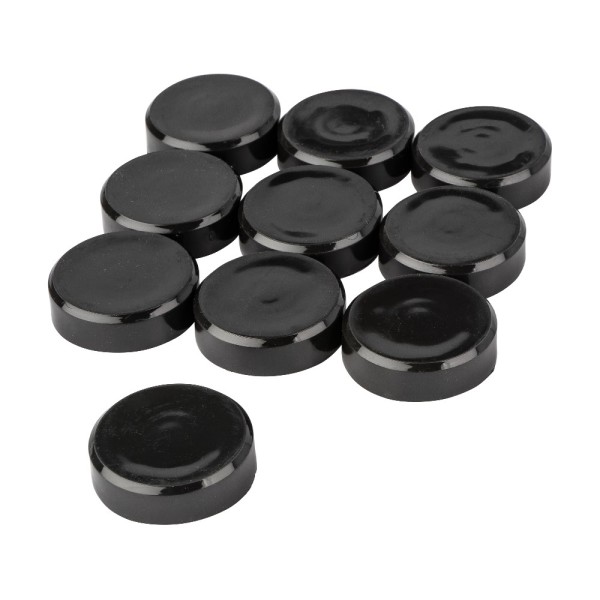 Magnete, Ø 3cm, 1cm hoch, schwarz, 10 Stück