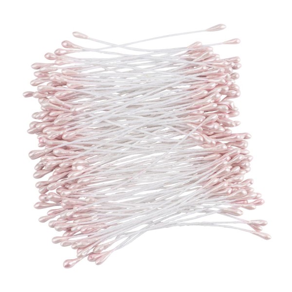 Blütenstempel, Tropfen, 5,5cm lang, rosa, 140 Stück