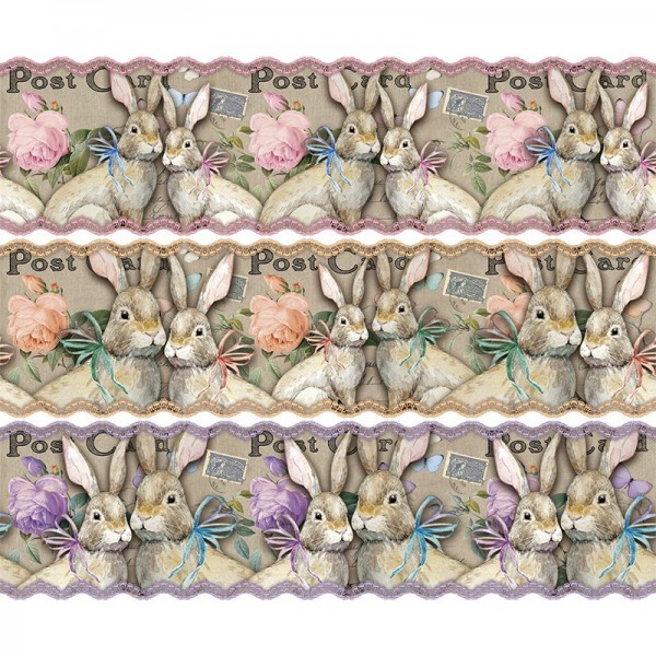 Zauberfolien "Nostalgie-Frühling", Schrumpffolien für Eier mit 10cm x 7,5cm, 9,3cm hoch, 6 Stück