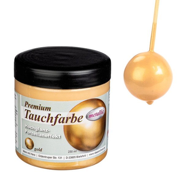 Premium-Tauchfarbe, metallic, gold, 250ml