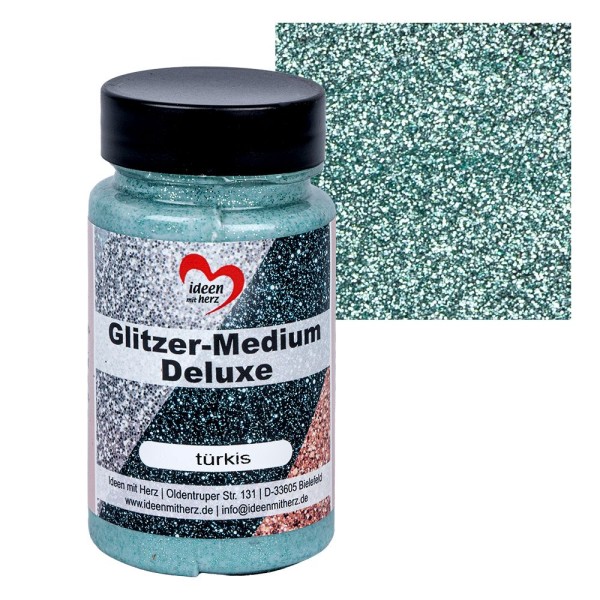 Glitzer-Medium Deluxe, türkis, 90ml