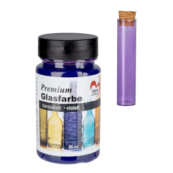 Premium-Glasfarbe, transparent, violett, 90ml