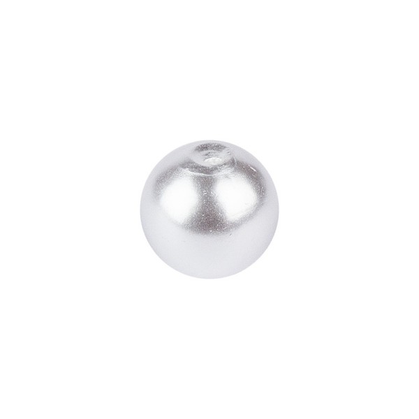 Perlen, Perlmutt, Ø 10mm, weiß, 120g