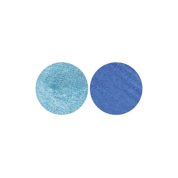 Stoffkreise für Knöpfe mit 19 mm Ø, türkis/blau, 50er Set