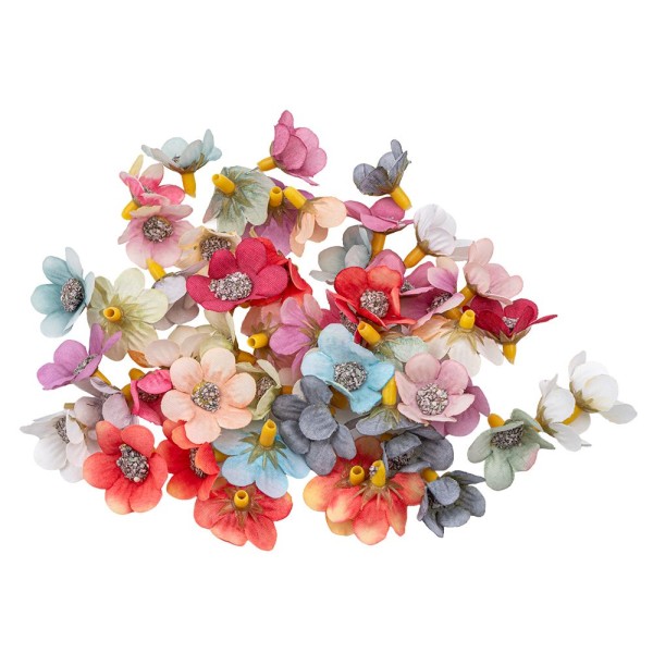 Deko-Blüten, Farbmix 12, Ø 2,5cm, verschiedene Farben, 50 Stück