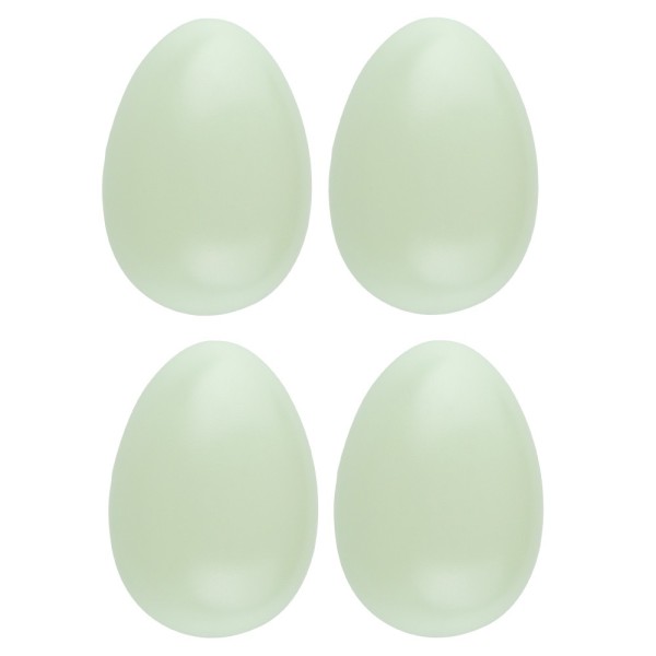 Deko-Eier, Ø 5,5cm, 8cm hoch, pastellgrün, 4 Stück