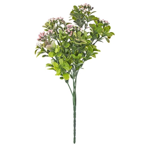 Deko-Busch, Blütenknospen 1, 31cm lang, 5 Stängel, rosafarbene Knospen
