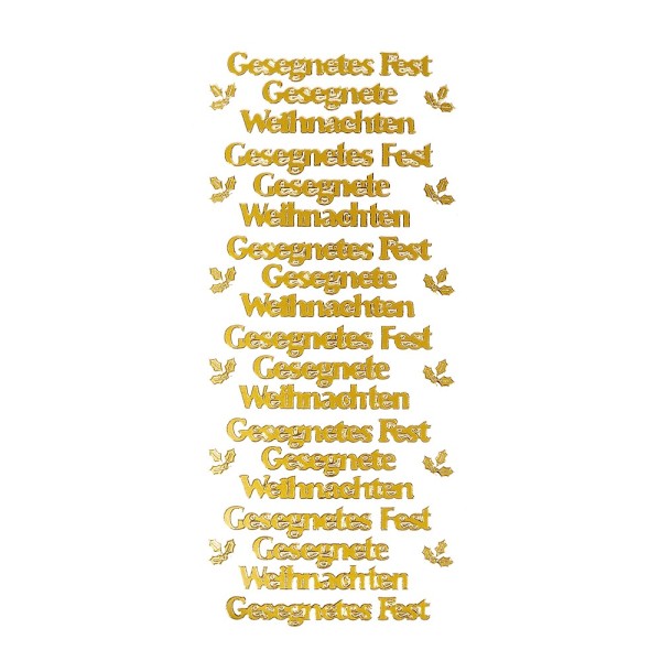 Sticker "Gesegnete Weihnachten", gold