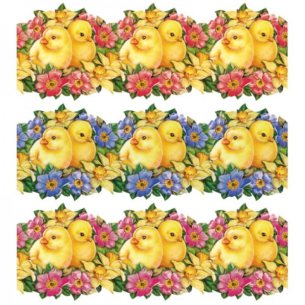Zauberfolien "Küken-Pärchen", Schrumpffolien für Eier mit 9,5cm x 6,5cm, 7,6cm hoch, 6 Stück