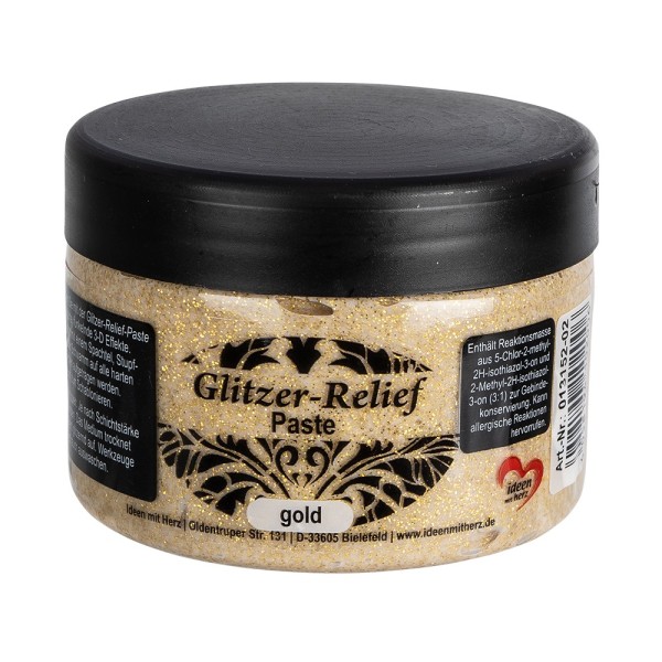 Glitzer-Relief-Paste, 150ml, gold