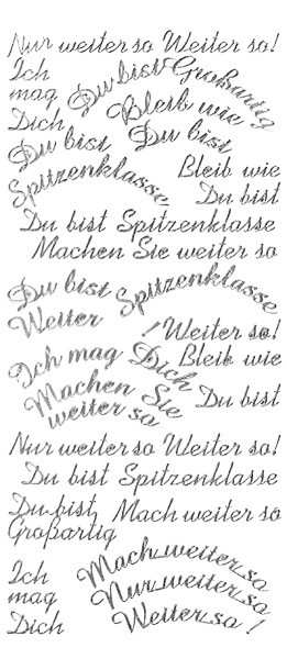 Sticker, Schrift, Grüße, silber