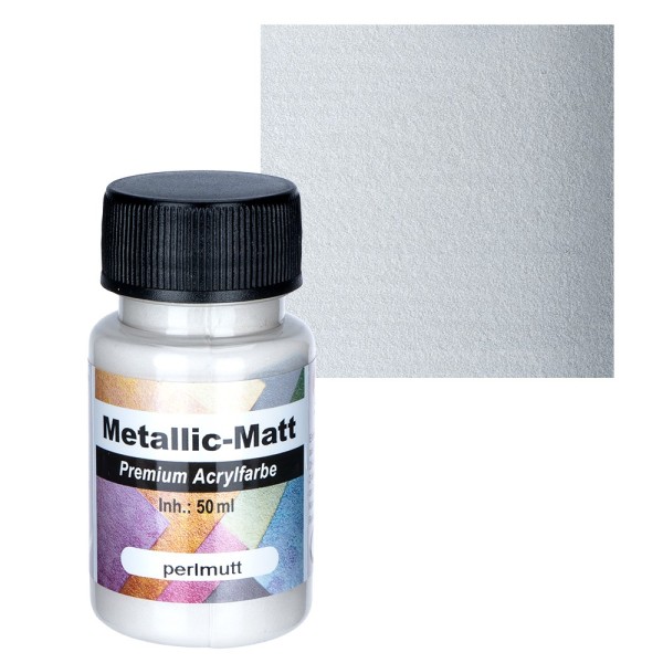 Metallic-Matt, Premium Acrylfarbe, perlmutt, 50ml