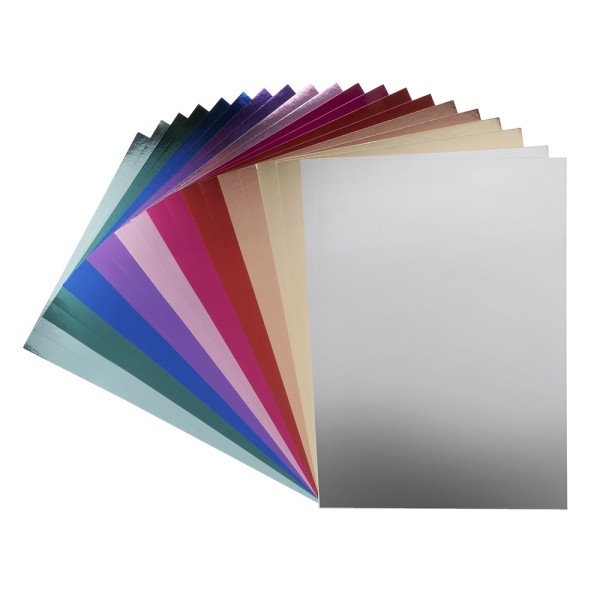Spiegelkarton, DIN A4, 300g/m², 2x 10 versch. Farben, 20 Bogen