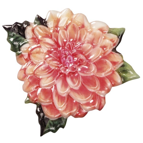 Wachsornament Blütenpracht 9, farbig, geprägt, 8cm