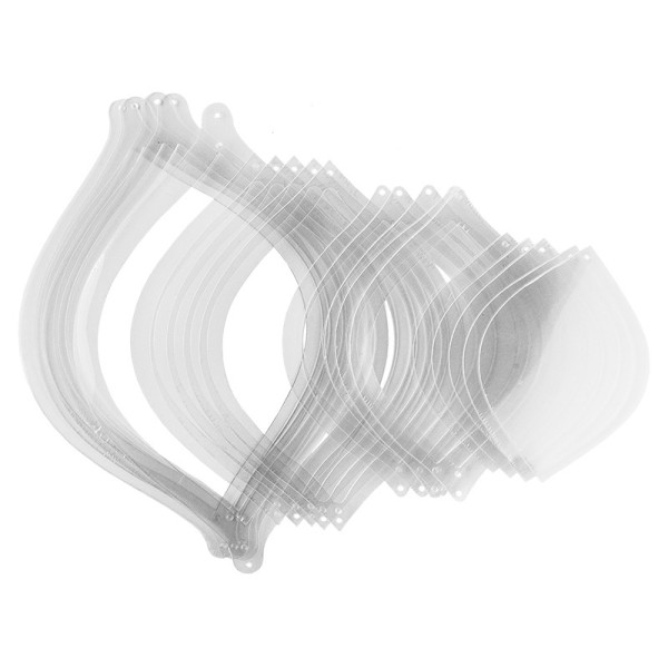 Windradfolien, Ellipse, Windradfolien-Rahmen & Windradfolien-Scheiben,transparent, 20 Stück