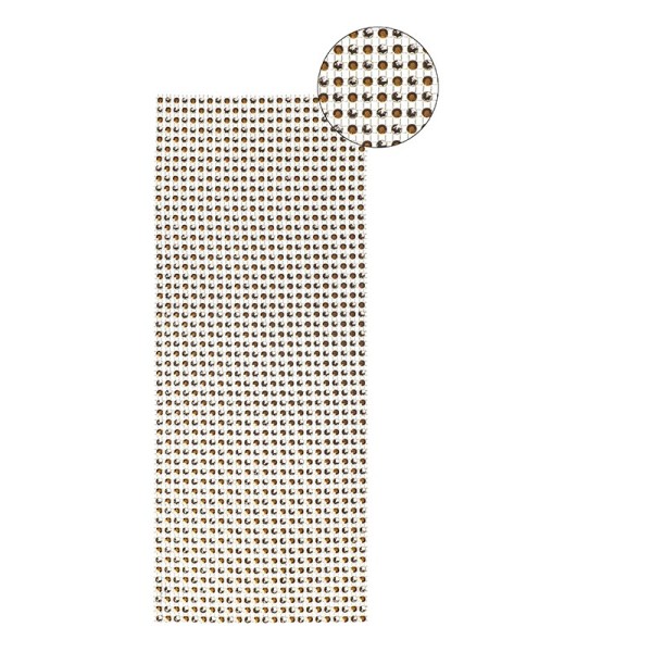 Schmuck-Netz, selbstklebend, 12 x 30 cm, Bi-Color, braun/silber