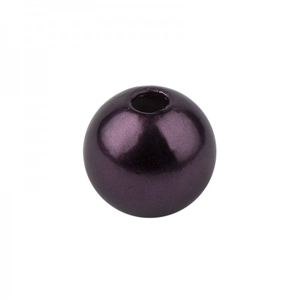 Perlmutt-Perlen, Ø1 cm, 50 Stück, aubergine