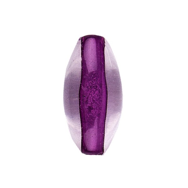DuoColor-Perlen, oval, 12mm, dunkelviolett/klar, 20 Stück