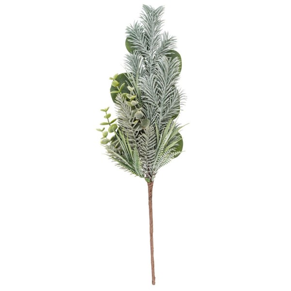 Deko-Tannenzweige, mit Farn & Eukalyptus-Blättern, 45cm lang, 24cm breit