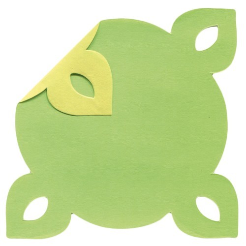 DuoColor Stanz-Faltpapiere, 8 x 8 cm, grün, 4 Ecken, 100 Blatt