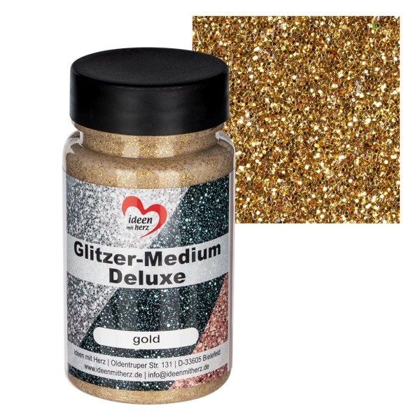 Glitzer-Medium Deluxe, gold, 90ml