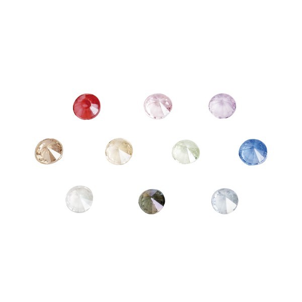 Streu-Kristalle, irisierend, Ø 3 mm, 10 Farben, 3000 Stück