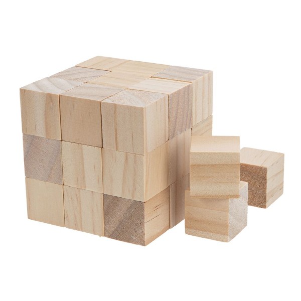 Bastelklötzchen, Würfel, 2,3cm x 2,3cm x 2,3cm, glatt geschliffen, 30 Stück