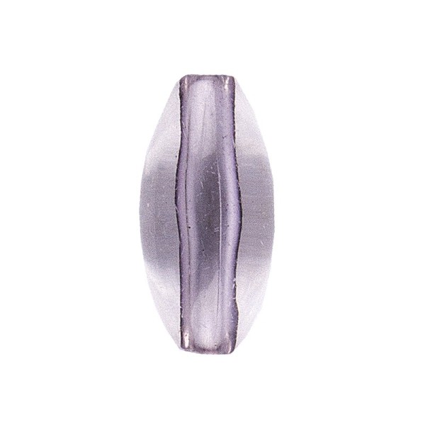 DuoColor-Perlen, oval, 12mm, grau/klar, 20 Stück