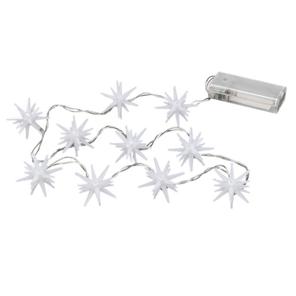 LED-Lichterkette Sterne, warmweiß, inkl. Timer, 10er
